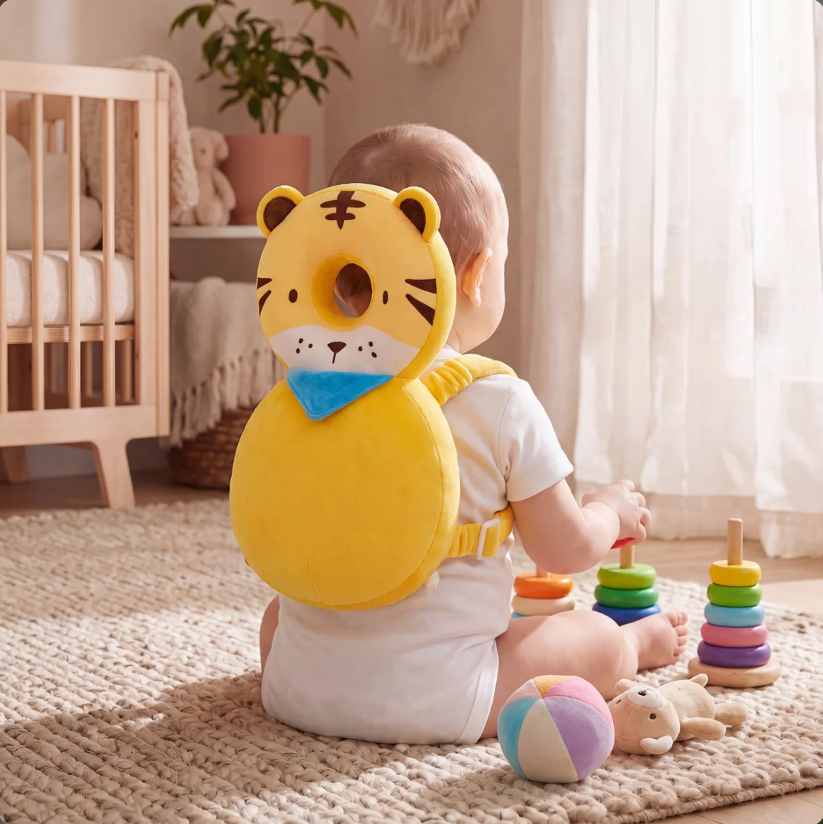 1-3T Toddler Baby Head Protector Safety Pad Cushion Back Prevent Injured Angel Bee Cartoon Security Pillows Protective Headgear